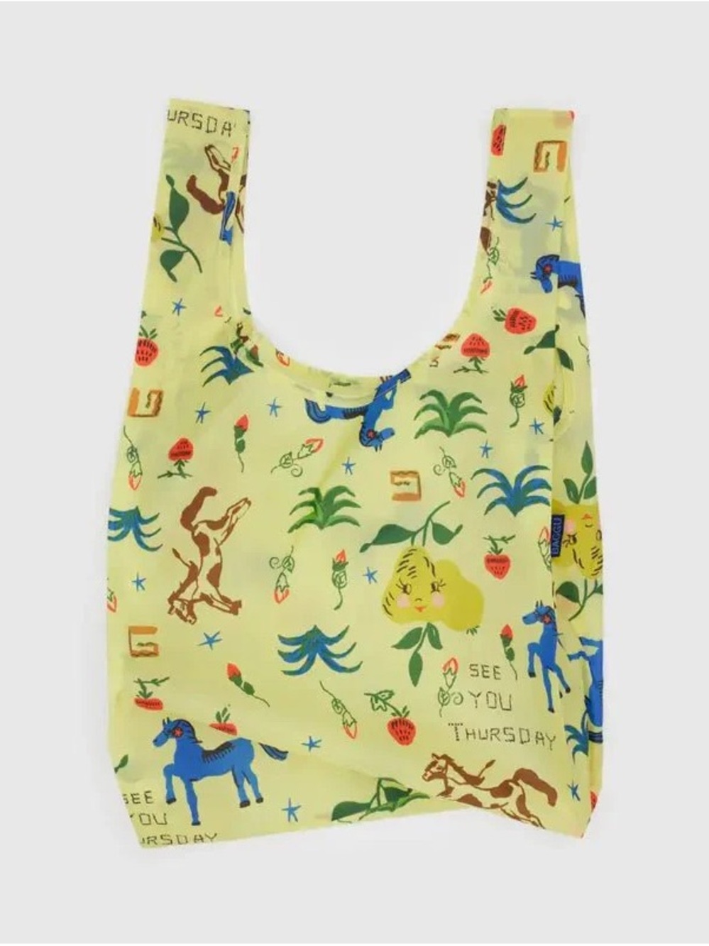 BAGGU Standard Reusable Bag- Painted Prairie Nylon Packable Bag